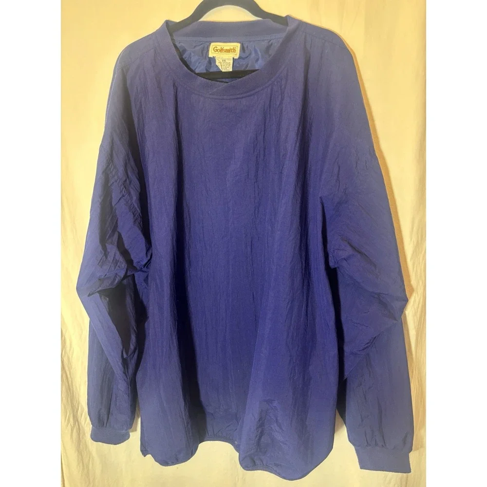Vintage Golfsmith Blue Jacket Medium Nylon Water Resistant‎ Windbreaker XXL V22